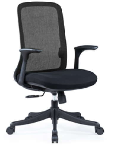 SANSAV CHAIR-14-MB EXECUTIVE MEDIUM BACK CHAIR BLACK