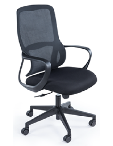 SANSAV CHAIR-16-MB EXECUTIVE MEDIUM BACK CHAIR BLACK