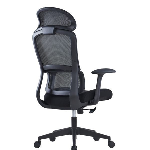 Headrest: Fixed mesh headrest
