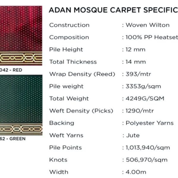 Adan Mosque Carpet