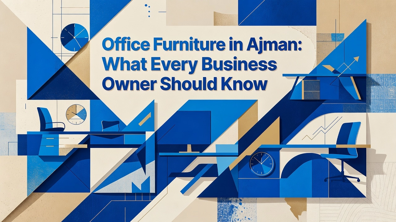 Professional header image for list-based article: Office Furniture in Ajman: What Every Business Owner Shou...