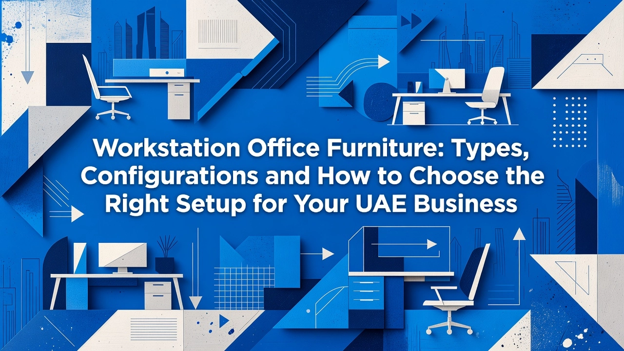 Professional header image for list-based article: Workstation Office Furniture: Types, Configurations and H...