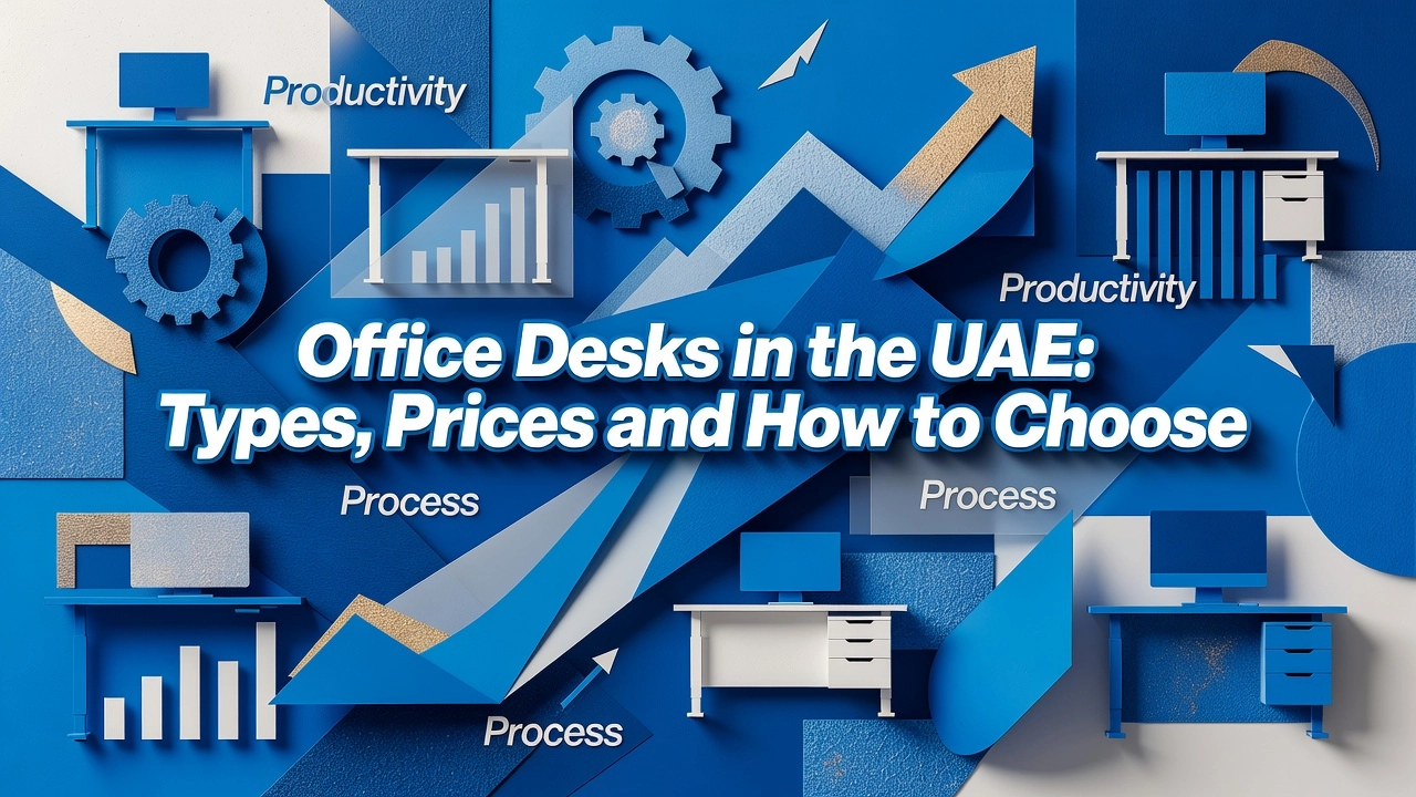 Professional header image for list-based article: Office Desks in the UAE: Types, Prices and How to Choose