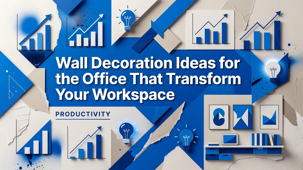 Professional header image for list-based article: Wall Decoration Ideas for the Office That Transform Your ...
