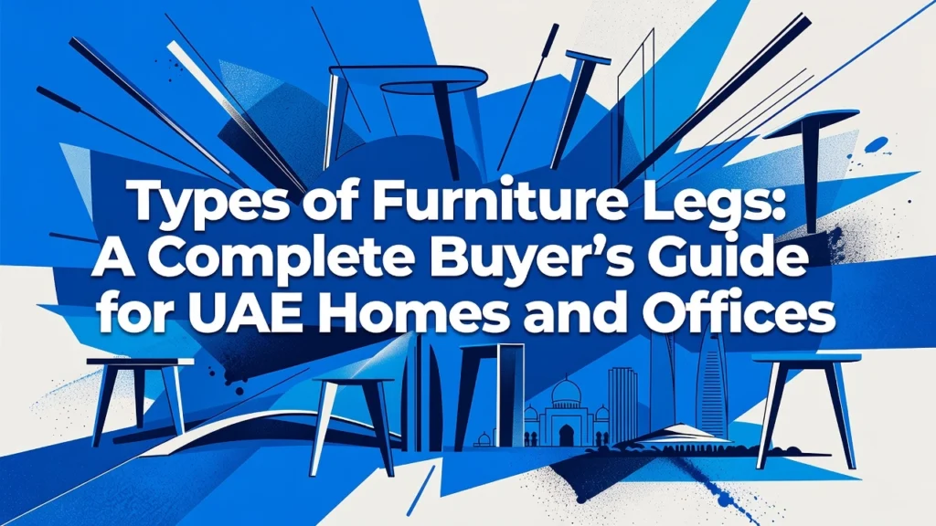 Professional header image for list-based article: Types of Furniture Legs: A Complete Buyer's Guide for UAE...