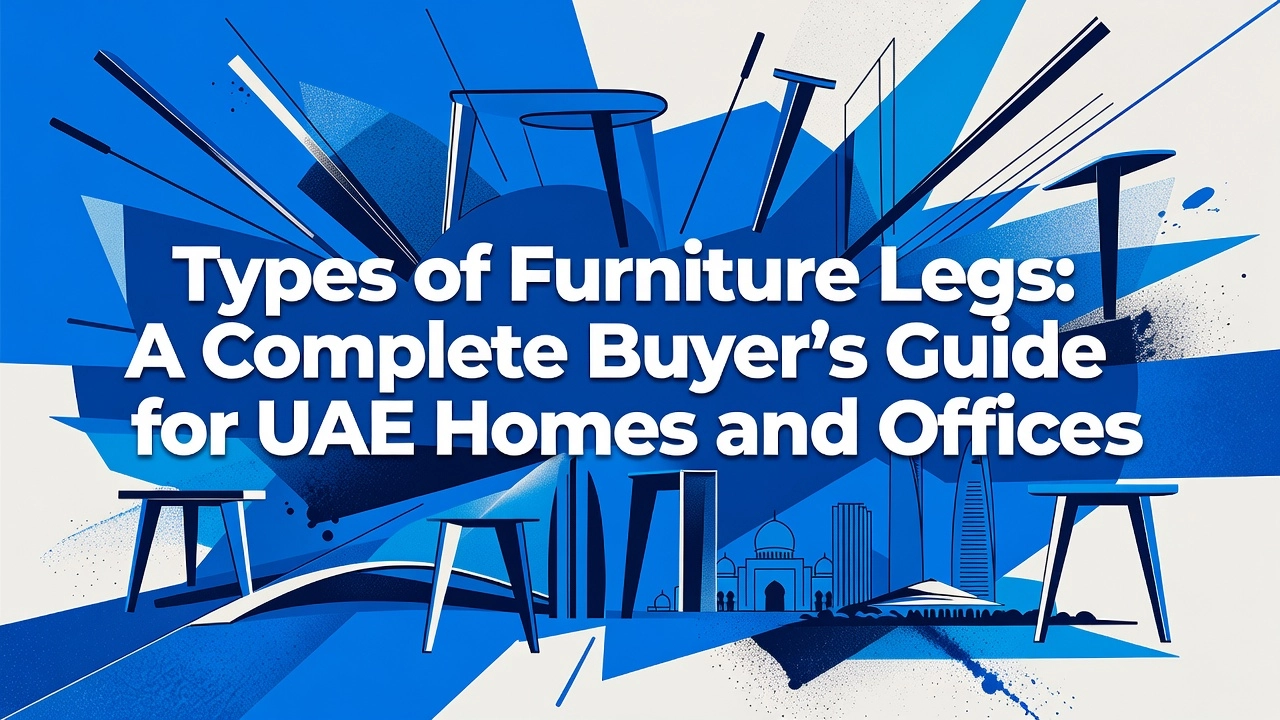 Professional header image for list-based article: Types of Furniture Legs: A Complete Buyer's Guide for UAE...
